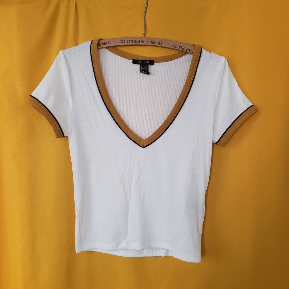 Forever 21 V-Neck rib tee